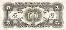 5 Bolivianos BOLIVIEN  1945 P.138a fST+
