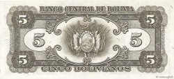 5 Bolivianos BOLIVIA  1945 P.138r SC+