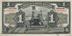 1 Boliviano BOLIVIA  1911 P.102b SC