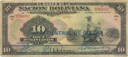 10 Bolivianos BOLIVIA  1929 P.114a VG