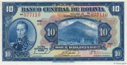 10 Bolivianos BOLIVIA  1928 P.121a SC