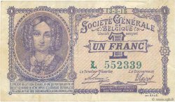 1 Franc BÉLGICA  1915 P.086a MBC