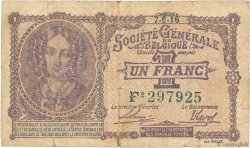 1 Franc BELGIEN  1916 P.086b