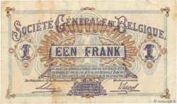 1 Franc BELGIUM  1917 P.086b F+