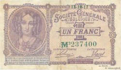 1 Franc BELGIUM  1917 P.086b