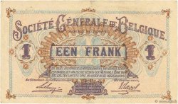 1 Franc BELGIEN  1917 P.086b SS