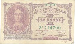 1 Franc BÉLGICA  1918 P.086b EBC
