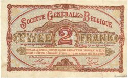 2 Francs BELGIEN  1916 P.087 SS