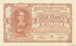 2 Francs BELGIUM  1916 P.087 XF