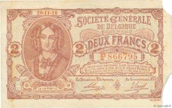 2 Francs BELGIQUE  1916 P.087 TB