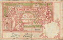 20 Francs BELGIUM  1914 P.067 VG