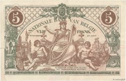 5 Francs BELGIUM  1919 P.075b VF