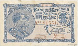 1 Franc BELGIUM  1920 P.092 XF