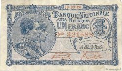 1 Franc BÉLGICA  1920 P.092 MBC