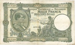 1000 Francs - 200 Belgas BELGIO  1932 P.104