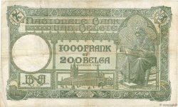 1000 Francs - 200 Belgas BELGIQUE  1932 P.104 pr.TTB