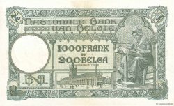 1000 Francs - 200 Belgas BÉLGICA  1935 P.104 MBC+