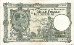 1000 Francs - 200 Belgas BELGIQUE  1935 P.104 TTB