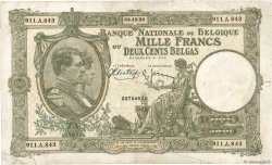 1000 Francs - 200 Belgas BÉLGICA  1938 P.104 BC