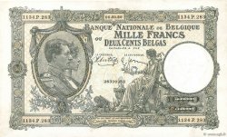 1000 Francs - 200 Belgas BELGIUM  1939 P.104 VF+