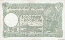 1000 Francs - 200 Belgas BELGIEN  1943 P.110 fVZ