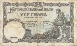 5 Francs BELGIEN  1938 P.108a SGE