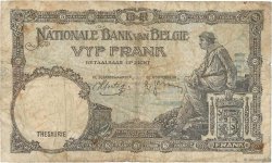 5 Francs BELGIUM  1938 P.108a G