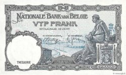 5 Francs BELGIUM  1938 P.108a UNC