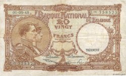 20 Francs BELGIUM  1948 P.116 F