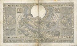 100 Francs - 20 Belgas BELGIO  1933 P.107 MB