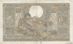 100 Francs - 20 Belgas BELGIUM  1934 P.107