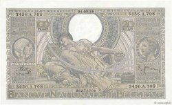 100 Francs - 20 Belgas BELGIUM  1938 P.107 AU