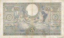 100 Francs - 20 Belgas BELGIO  1941 P.107 BB