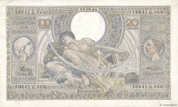 100 Francs - 20 Belgas BÉLGICA  1943 P.107