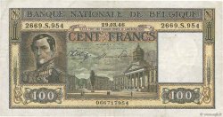 100 Francs BELGIUM  1945 P.126