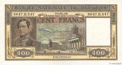 100 Francs BÉLGICA  1947 P.126