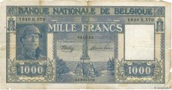 1000 Francs BELGIUM  1944 P.128b VG