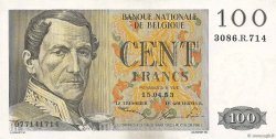 100 Francs BELGIO  1952 P.129a AU