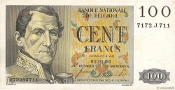 100 Francs BELGIUM  1953 P.129b XF