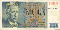 1000 Francs BELGIUM  1957 P.131 F