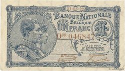 1 Franc BELGIEN  1921 P.092 SS