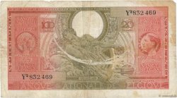 100 Francs - 20 Belgas BÉLGICA  1943 P.123 BC