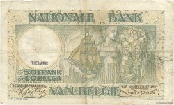 50 Francs - 10 Belgas BELGIQUE  1937 P.106 TB