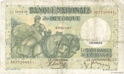 50 Francs - 10 Belgas BELGIO  1938 P.106