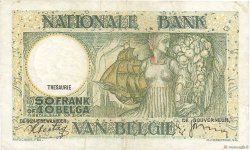 50 Francs - 10 Belgas BÉLGICA  1938 P.106 MBC