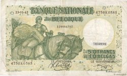 50 Francs - 10 Belgas BELGIQUE  1942 P.106 TB