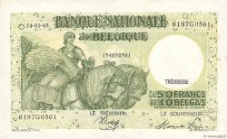50 Francs - 10 Belgas BELGIO  1944 P.106