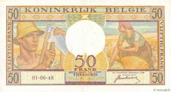 50 Francs BELGIEN  1948 P.133a VZ+