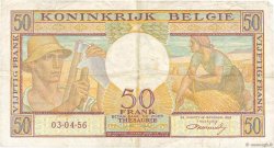 50 Francs BÉLGICA  1956 P.133b BC