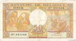 50 Francs BELGIQUE  1956 P.133b TB